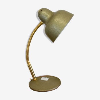 Small flexible lamp hammered green paint