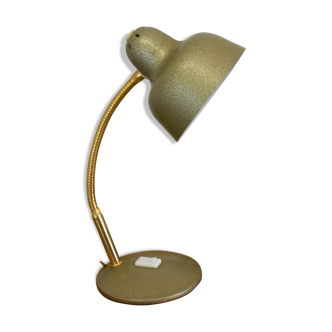 Small flexible lamp hammered green paint