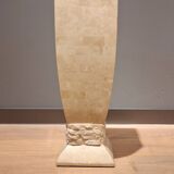 Vintage travertine stone column from the 1970s