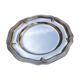 Plat en métal argenté à bords chantournés
