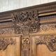Armoire de mariage Normande sculptée en chêne clair du 19ème siècle