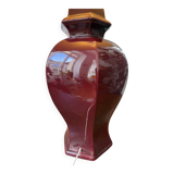 Large red ceramic lamp