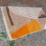 Handmade Moroccan wool rug, 250cm x 150cm, unique piece.