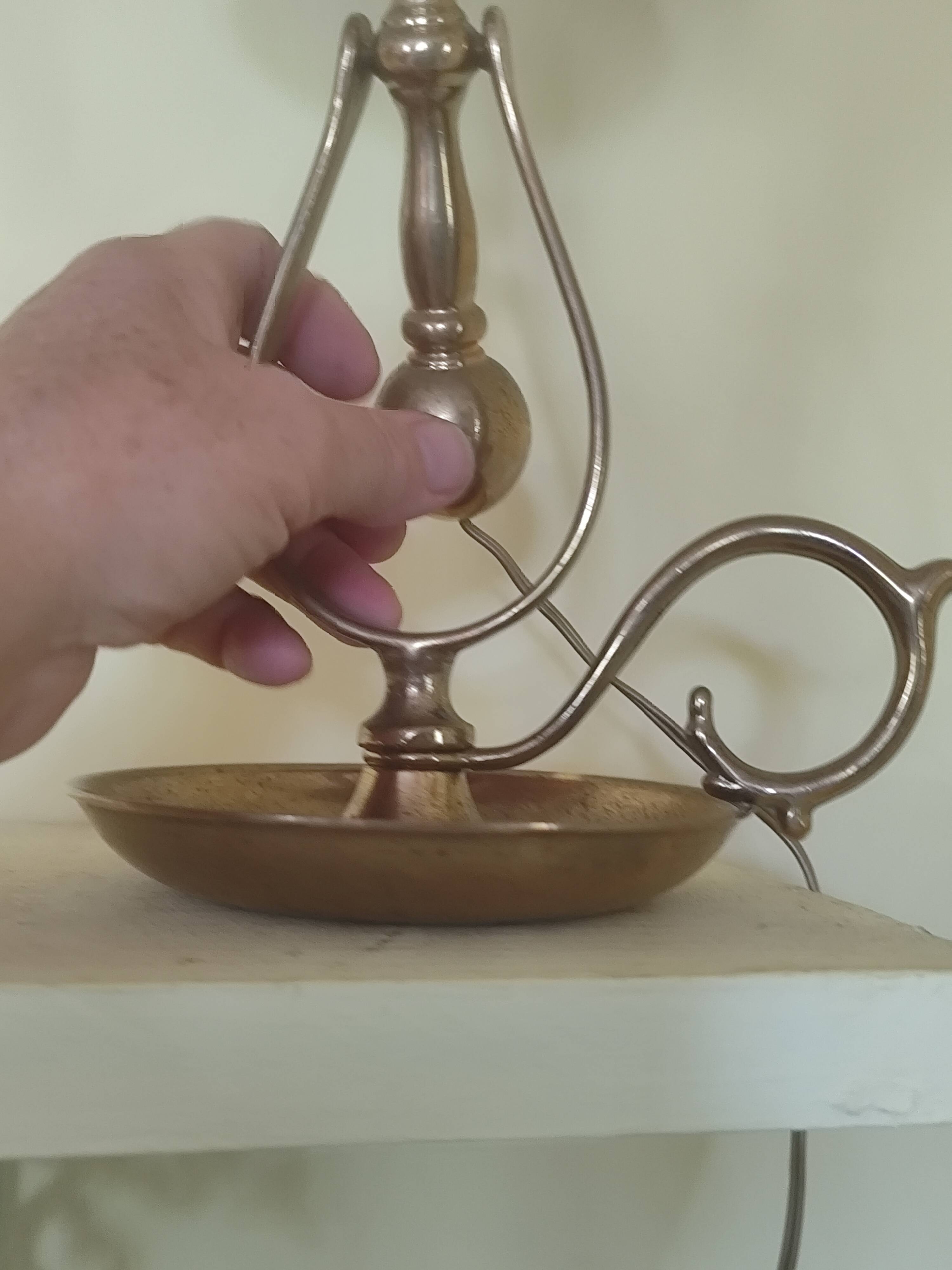 Marine lamp in bronze and brass - bronze swing lamp