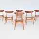Chaises de salle à manger Hans Wegner Sawbuck CH30 Carl Hansen & Son Danemark 1952