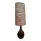 Lampadaire vintage XL en céramique avec abat-jour en laine texturée, années 1970. France