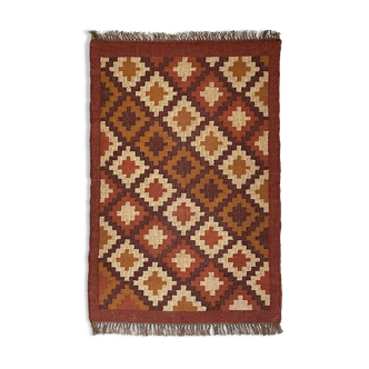 3 x 5, Handmade Jute-Wool Kilim Rug, Kilim Carpet, 90x150Cm