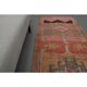1970s Vintage Turkish Oushak Handmade Wool Cotton Pink Runner Rug 94x311