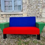 Westside bench and 2 armchairs by Ettore Sottsass for Knoll International, 1983