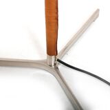 Leather and Steel "Monolith" Floor Lamps by Jo Hammerborg
