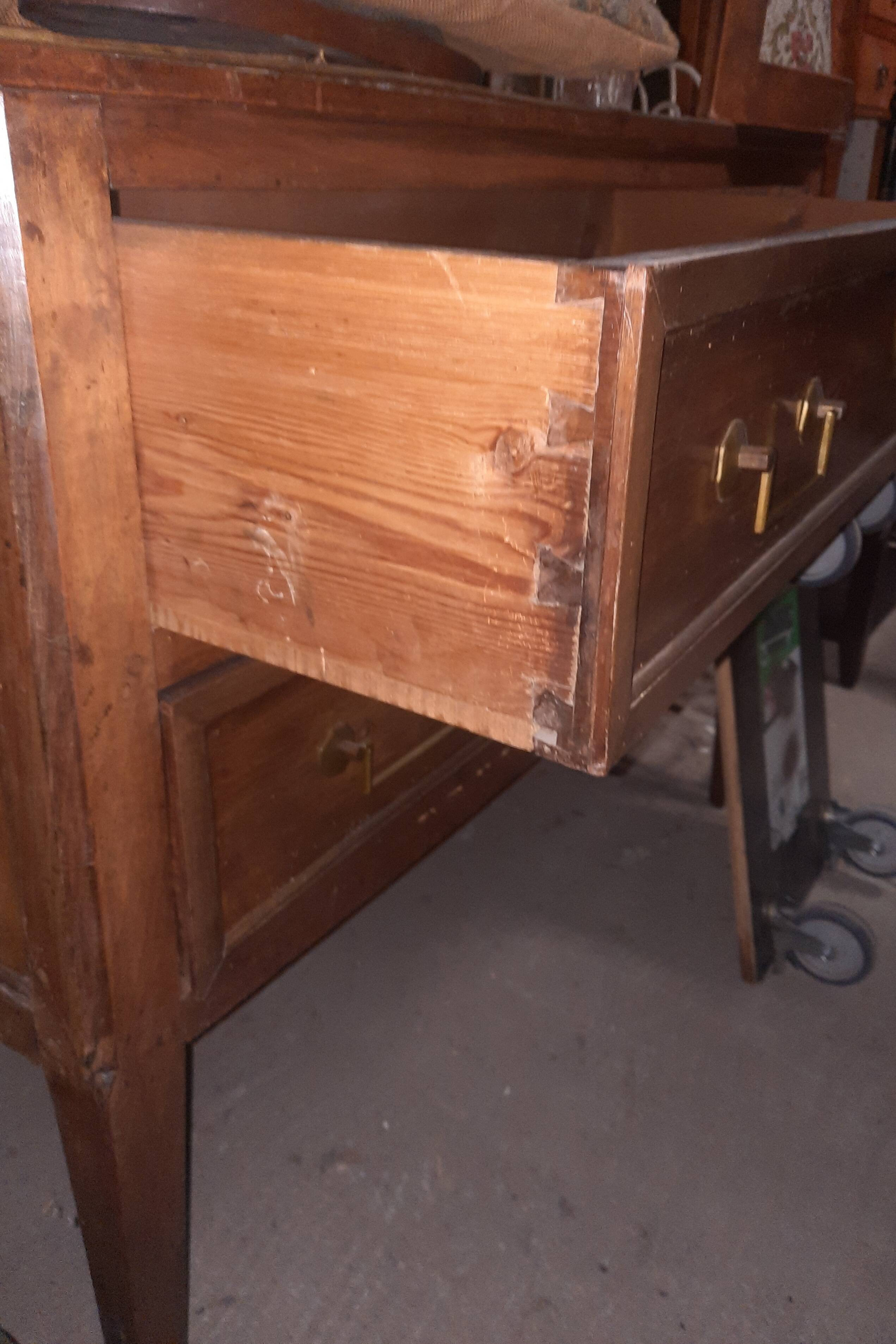 2 bedside tables with Louis XV style marquetry doors