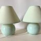 Paire de lampes vintage vert d’eau