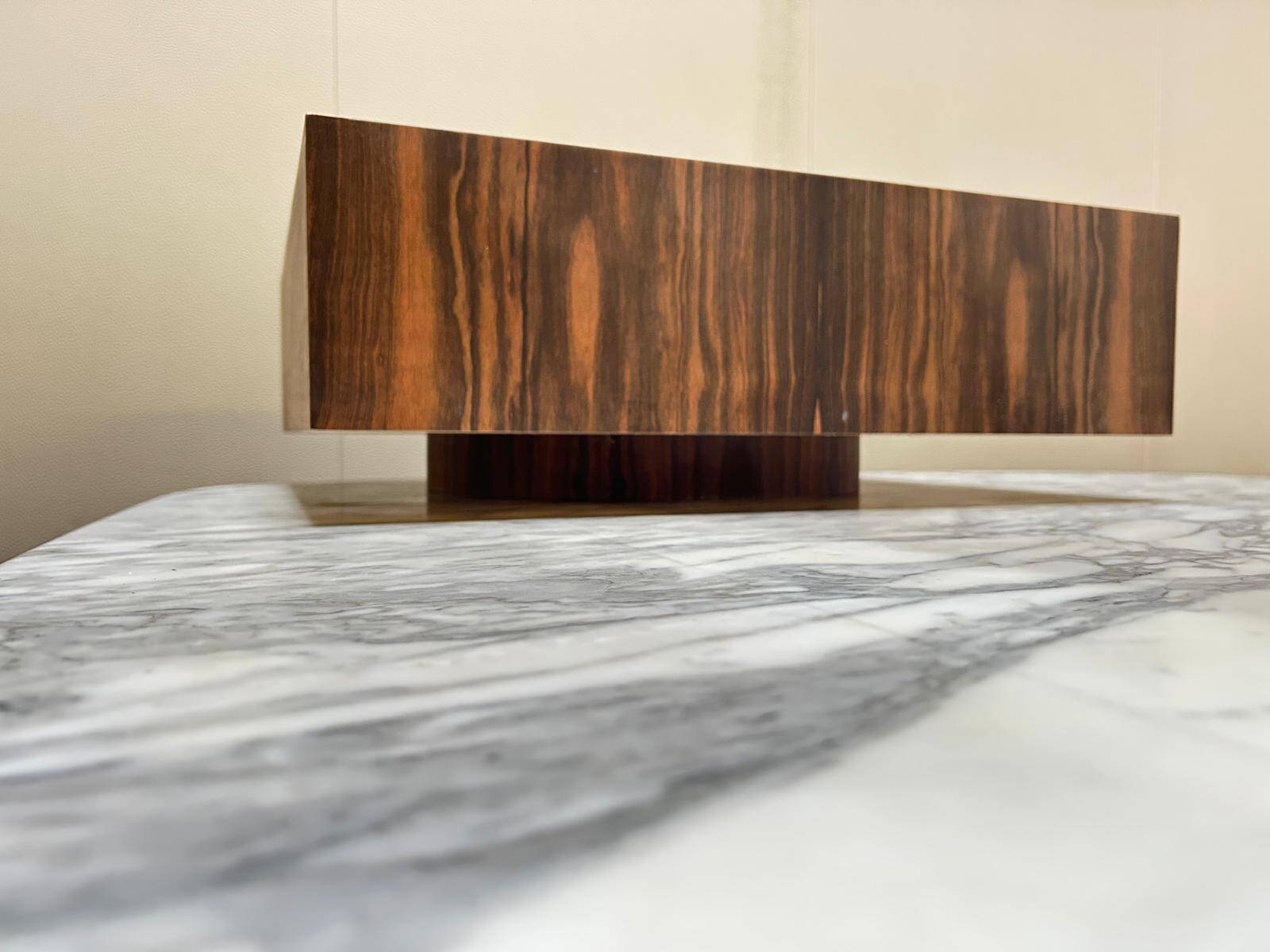 Side table in Macassar ebony