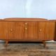 Hifi tv stand enfilade Scandinavian style 1960 vintage teak feet compass