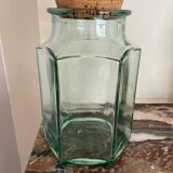 Bocal hexagonal en verre épais