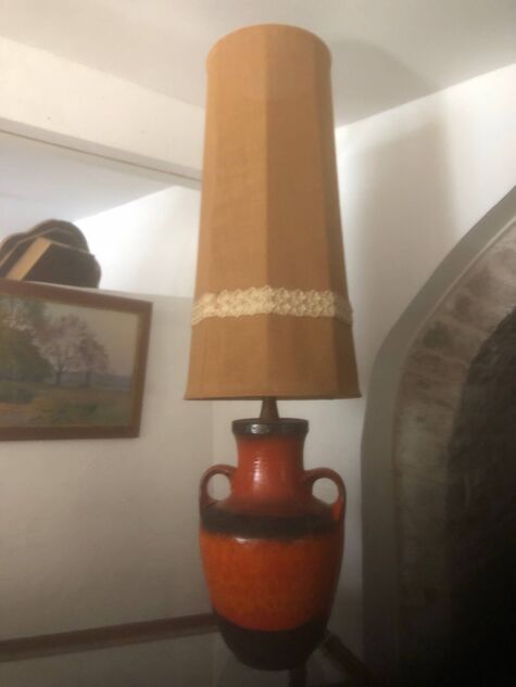 Grand pied de lampe céramique vintage