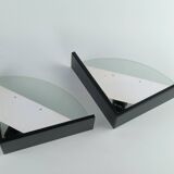 2 triangular wall lights 1980