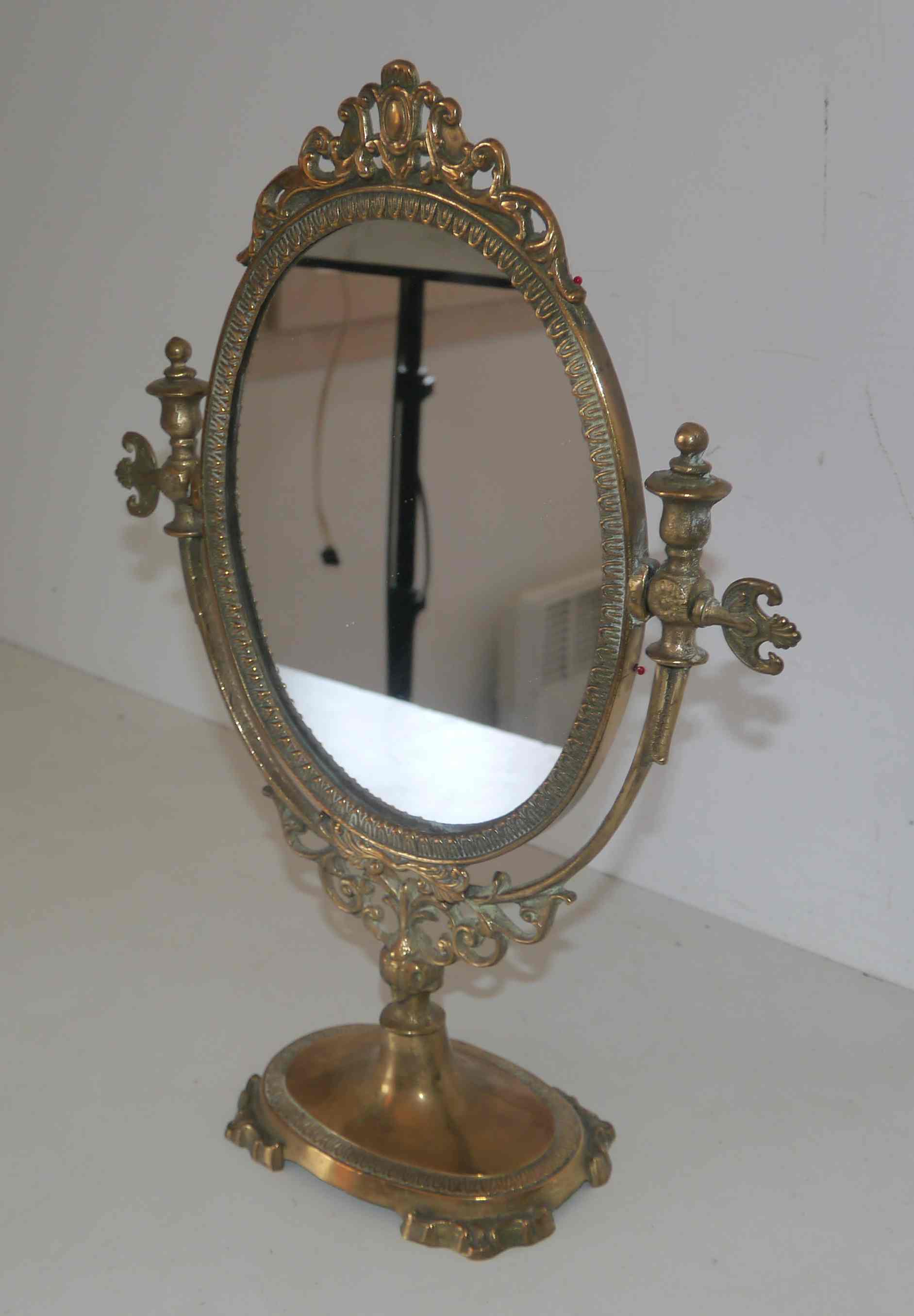 Old adjustable table mirror