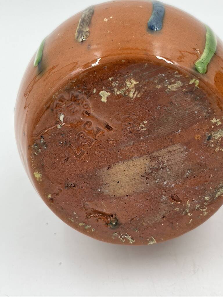 Set of 4 Flemish art nouveau stoneware