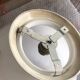 Opaline ball ceiling light.
