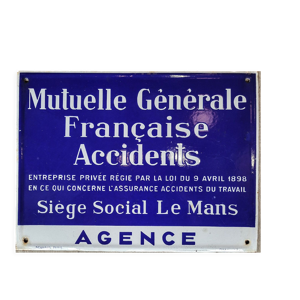 plaque émaillée