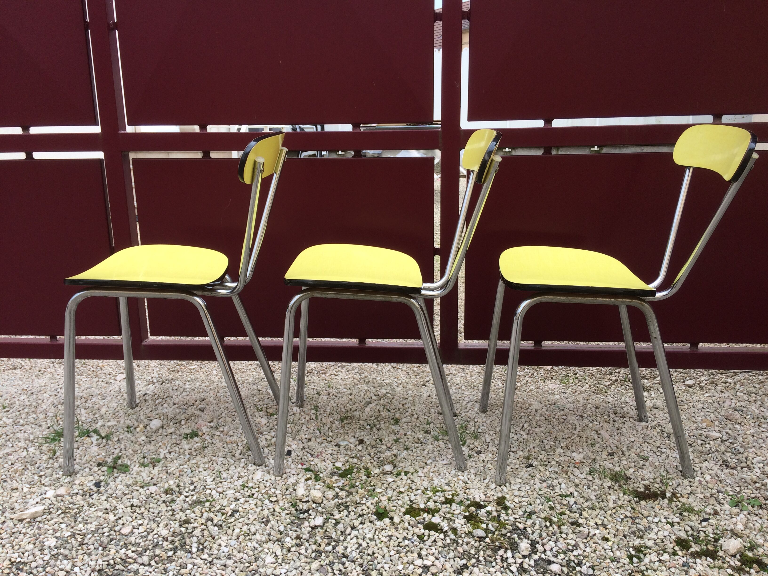 Yellow formica chairs