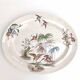 Porcelain dish decoration heron and bamboo