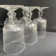 6 grands verres en cristal taillé XIXème