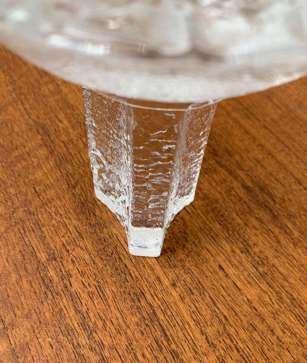 Olympics glass candle holder by Lars Hellsten for Orrefors, Sweden, 1984