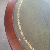 English game table leather tray and lion foot