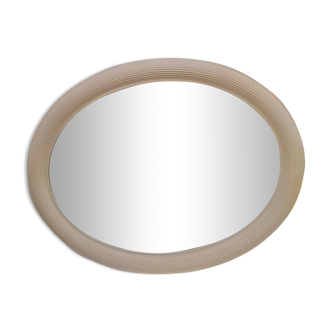 Art deco-style oval mirror 71x56cm