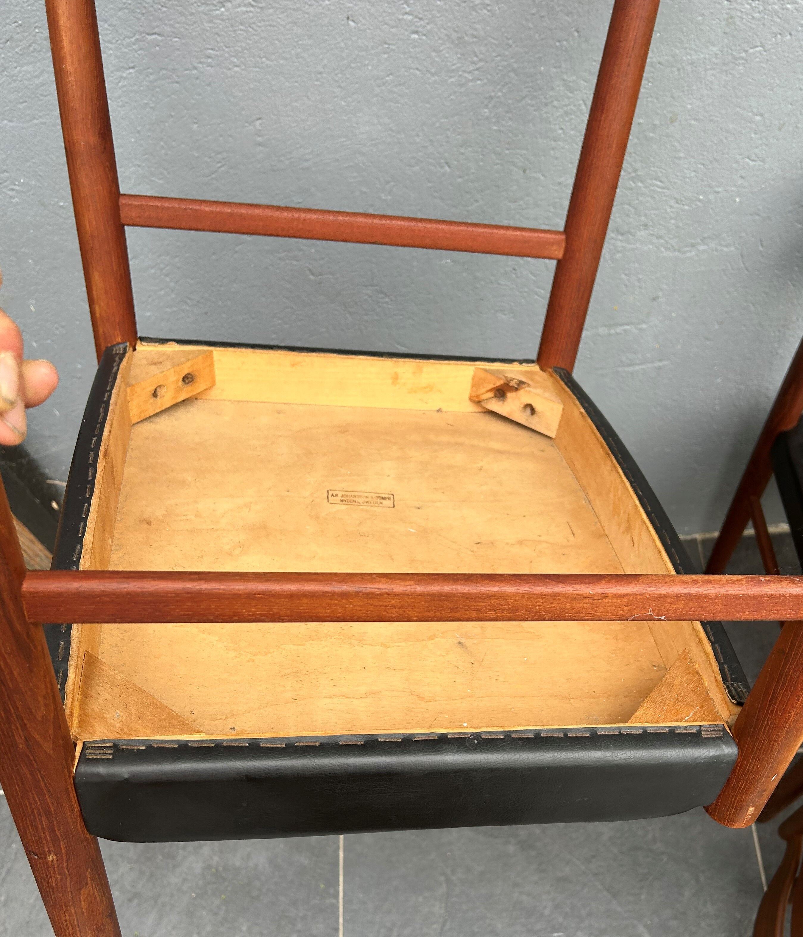 Four scandinavian johansson chairs