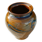 Vase en grès émaillé flammé