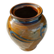 Flamed enamelled stoneware vase