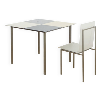 Table/bureau et chaise italiennes postmodernes pour Alias