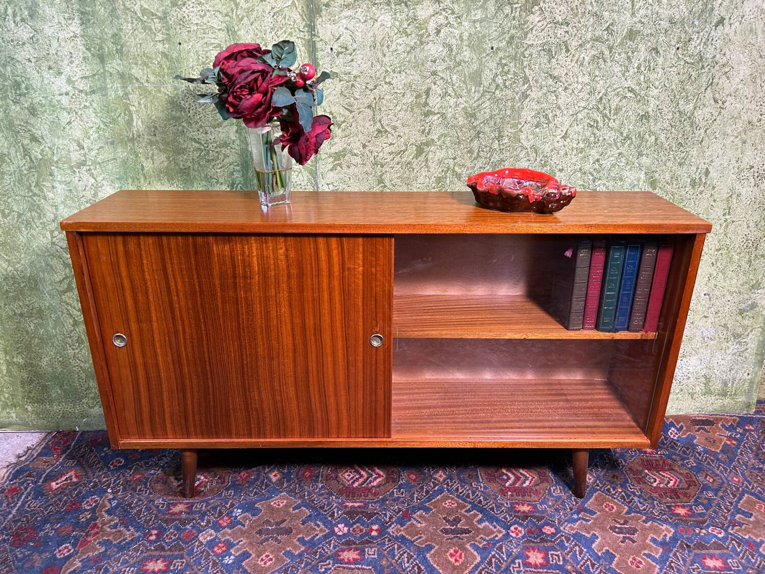 Mid century retro vintage teak bookcase 1960
