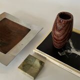 Large brushed metal (aluminum) pocket, 20th century design