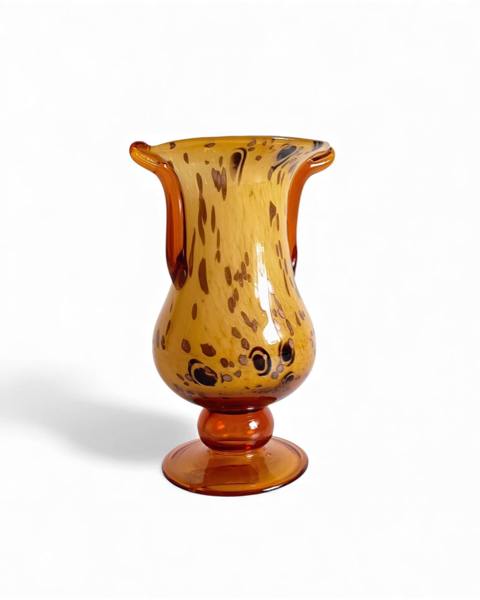 Art Nouveau Opaline Glass Vase by Cristallerie de Clichy, France