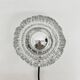 Thick structured ice glass wall light flush mount by Peill & Putzler, 1970s