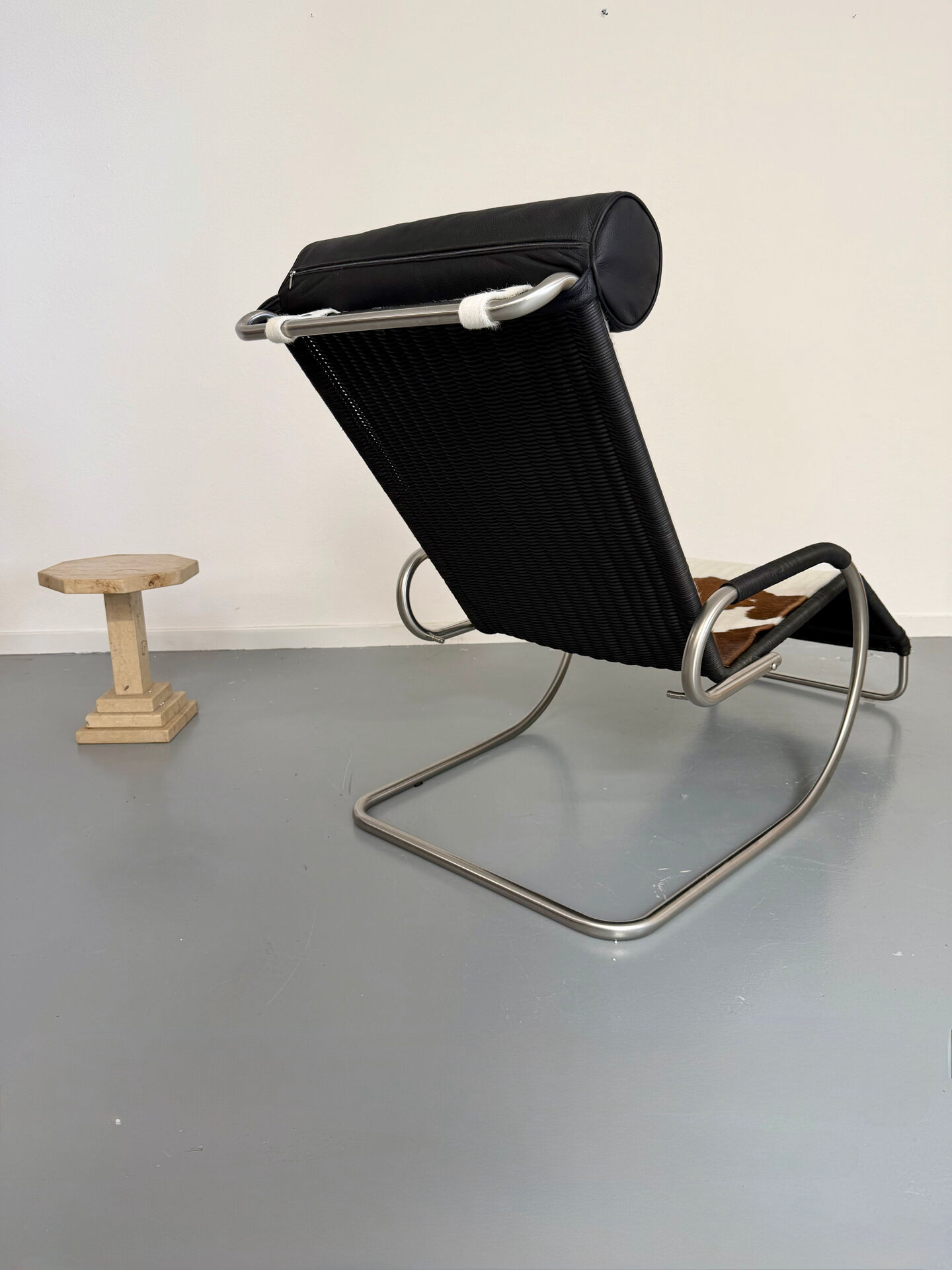 Fauteuil Lounge design Tecta par Mies Van Der Rohe réglable vintage