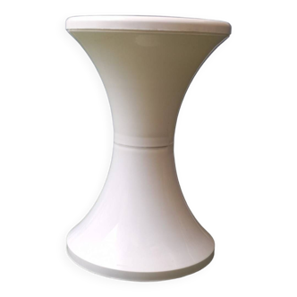 Tabouret en plastique blanc vintage