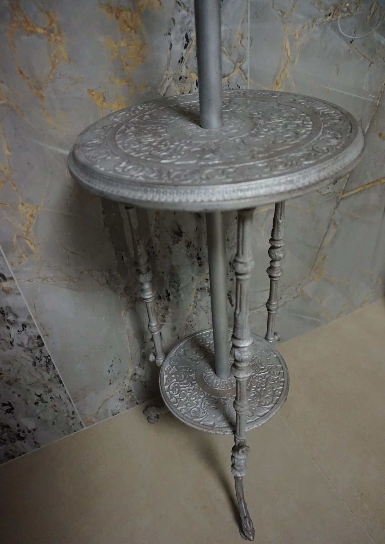 French cast iron adjustable shaving stand