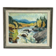 Original Swedish Oil on Panel – “Landscape With Water” by B. Lundqvist – Vintage & Framed – 56 × 48 cm (22" × 18.8")