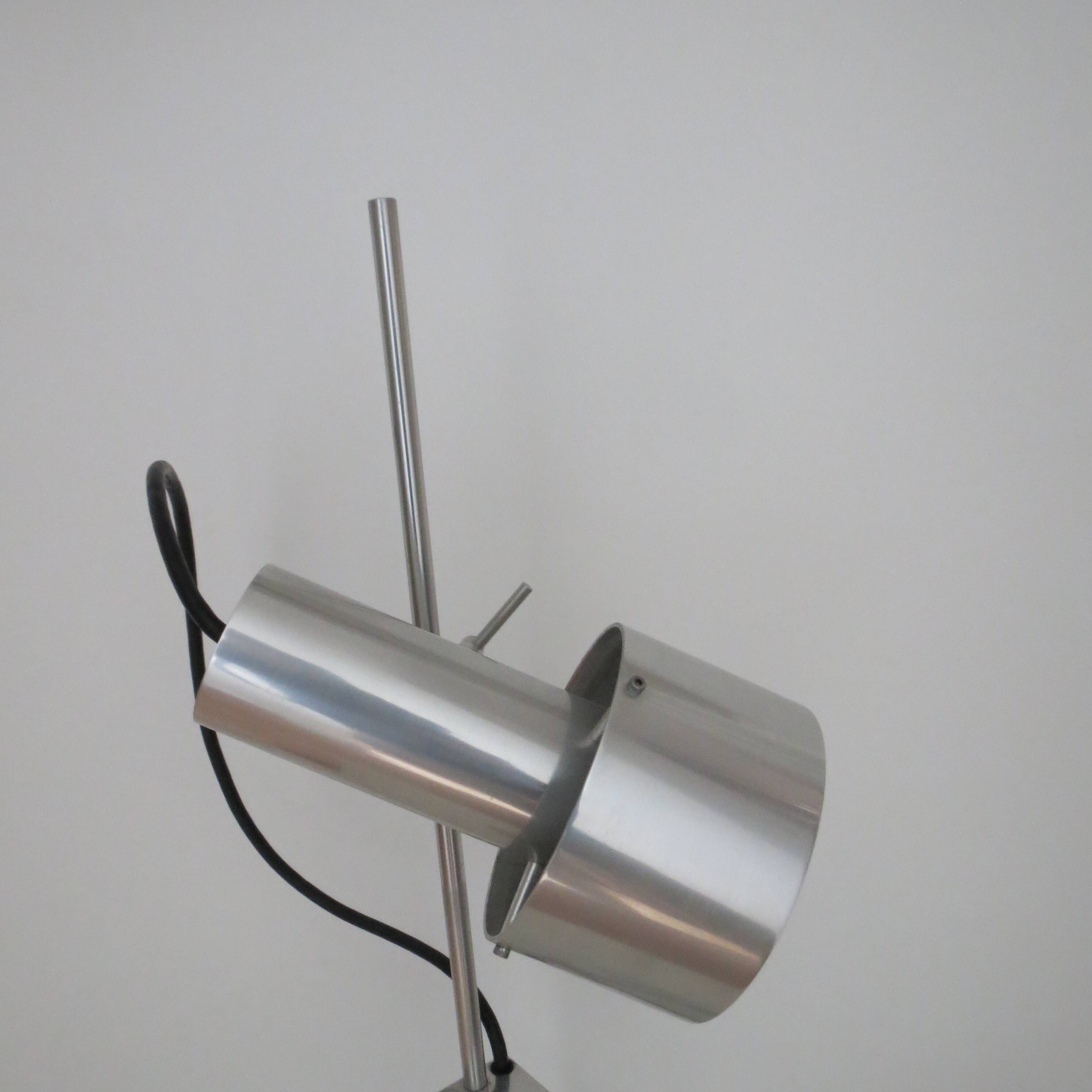 1960s desk lamp by Peter Nelson aluminium desk lamp mid century modern desk lamp