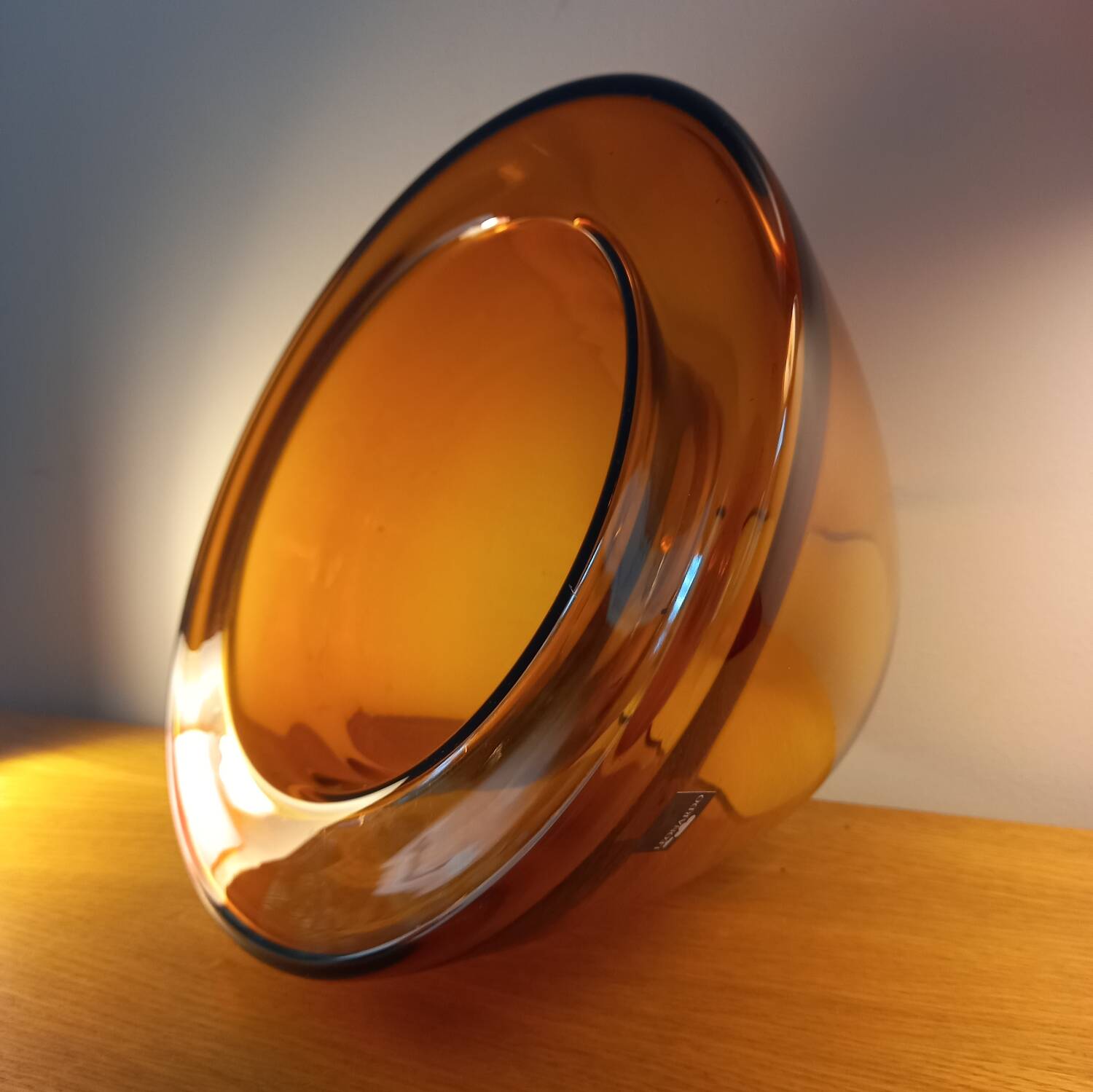 Amber glass cup from the early 2000s