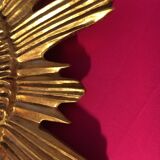 Mirror sun golden wood 42 cm, 1950