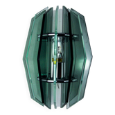 Applique Veca, verre de murano taillé, italie, 1970