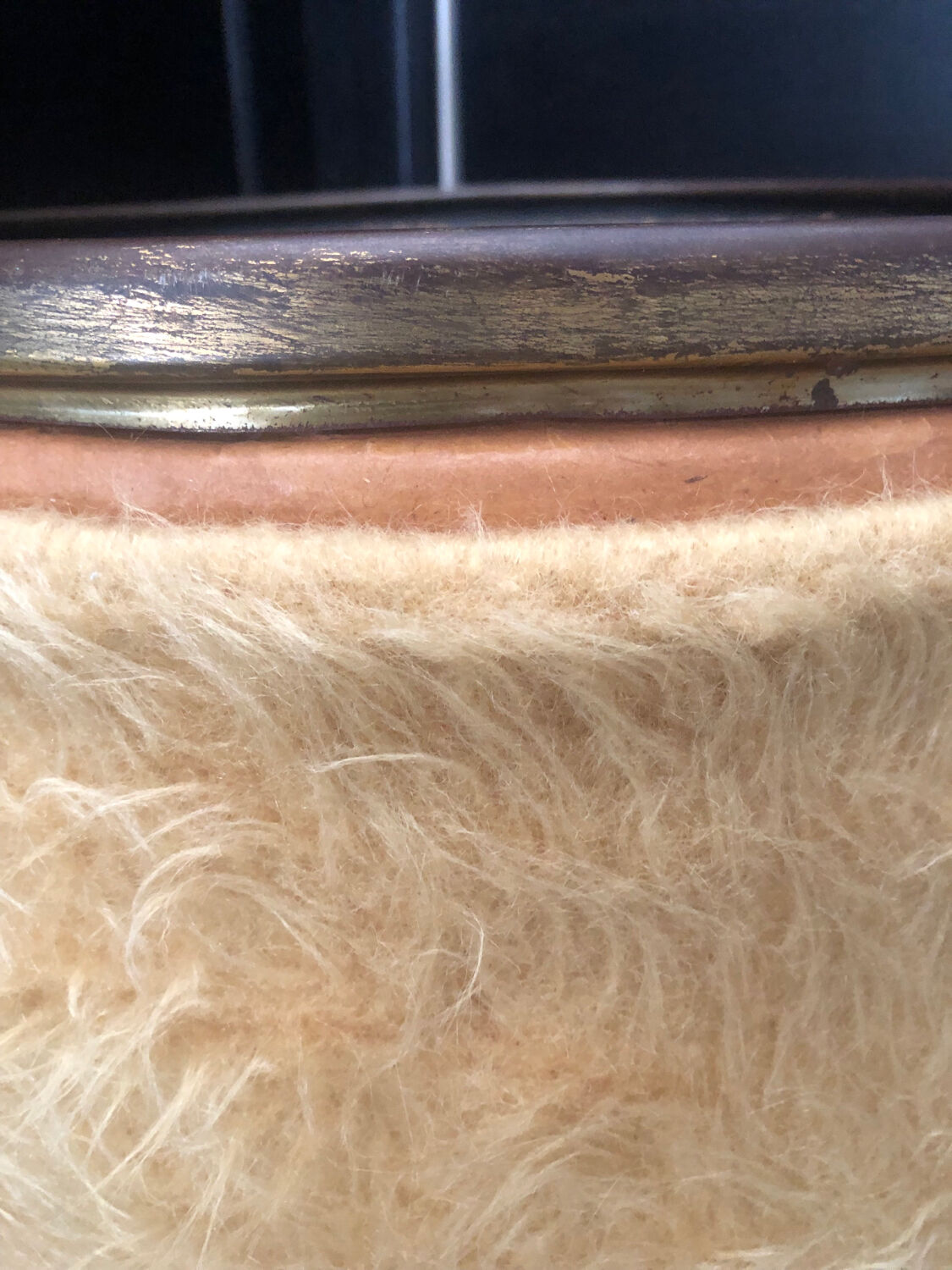 Pouf moumoute vintage