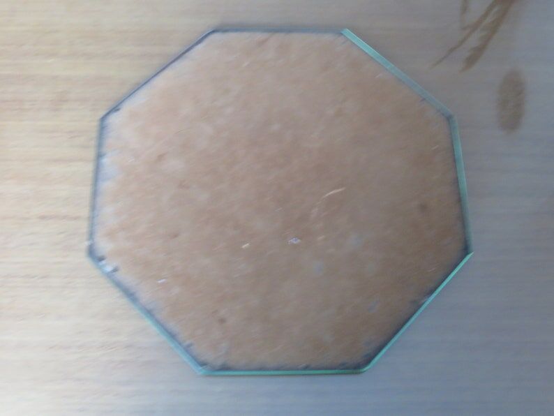 Beveled octagonal mirror 40s 50s 31x31cm
