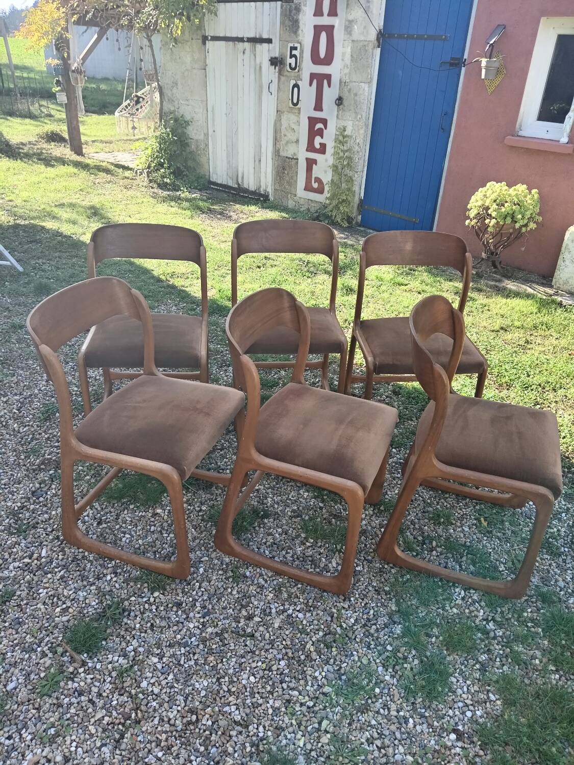 Baumann sled chairs